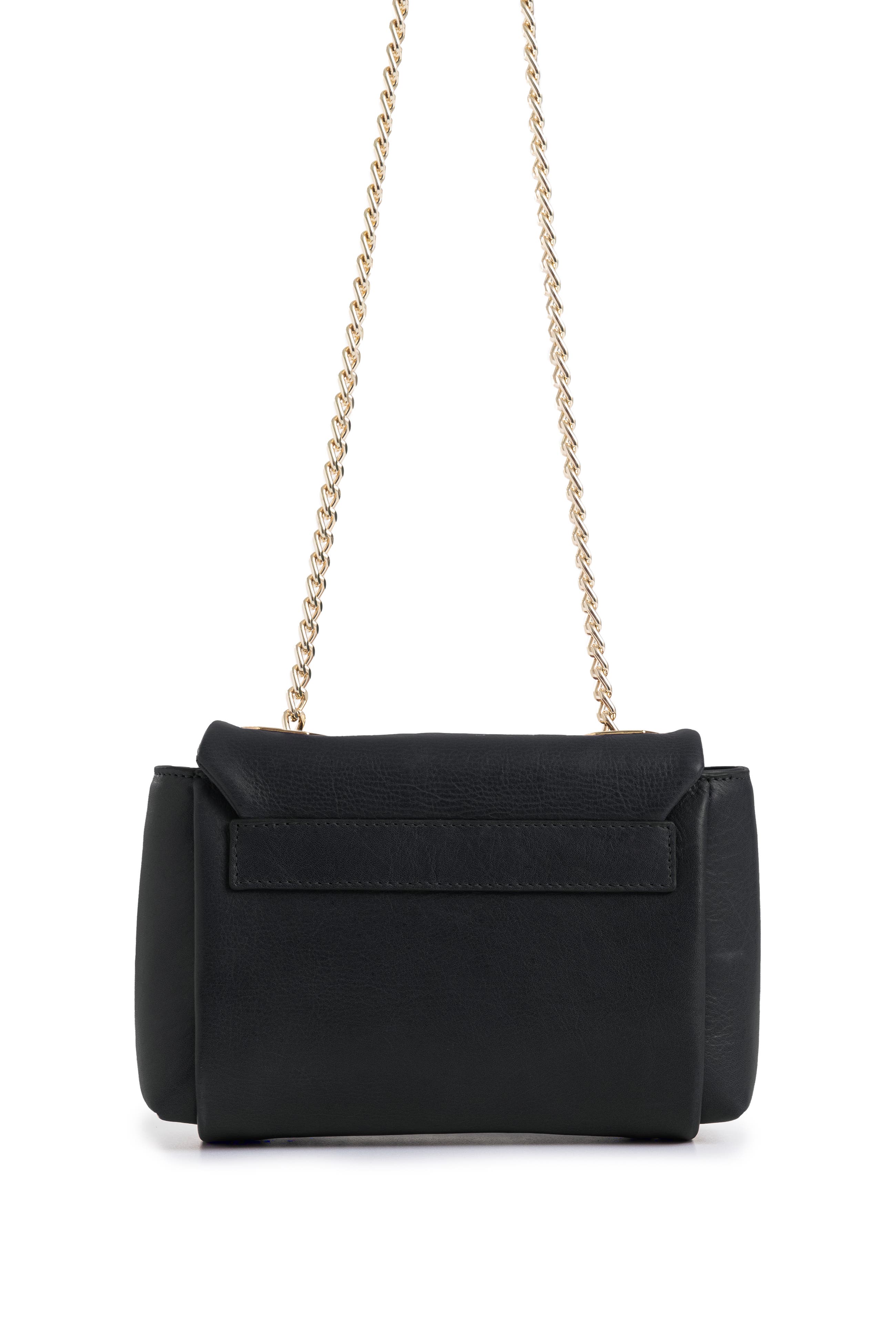 Velez Mini Lili Hands-Free Leather Bag with Metallic Chain, Alternate, color, Black