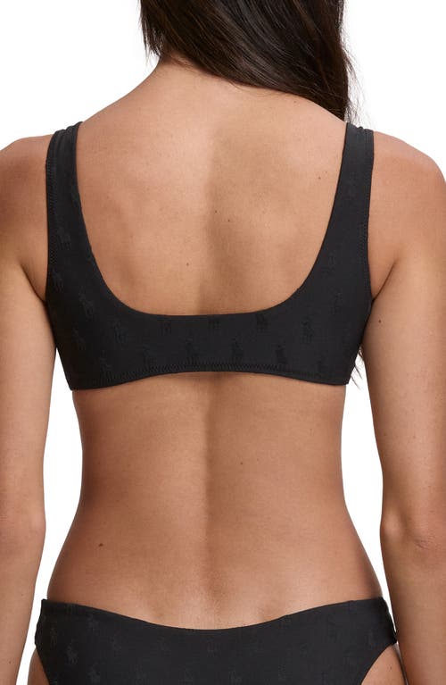 Polo Ralph Lauren Deep Scoop Bikini Top In Black