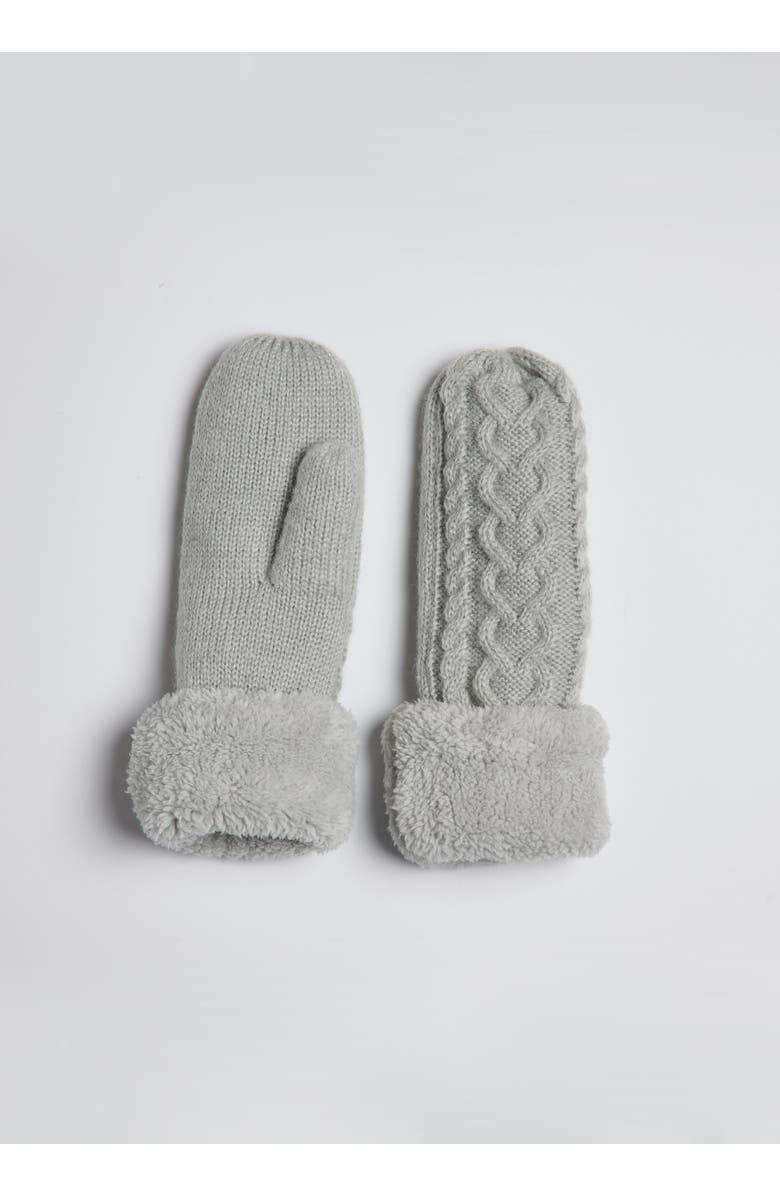 Hat Attack Flurry Lined Mitten, Main, color, Light Grey