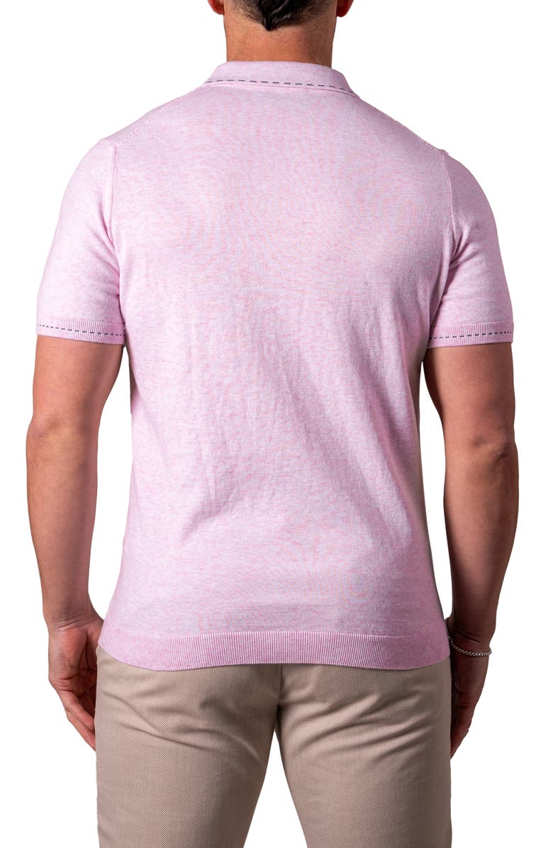 Maceoo Quarter Zip Polo, Alternate, color, Pink