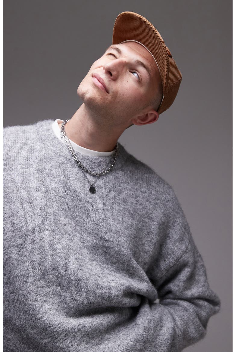 Relaxed Fit Sweater, Alternate, color, GREY