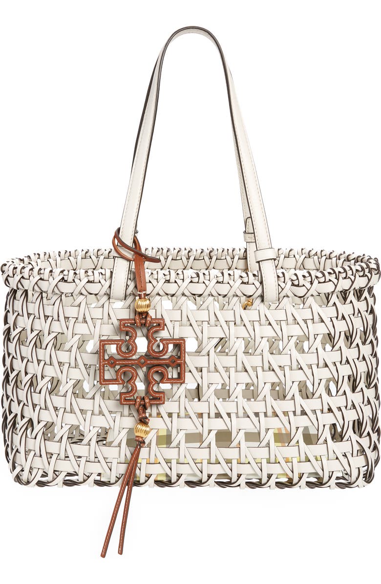 Tory Burch Miller Garden Basketweave Tote, Main, color,