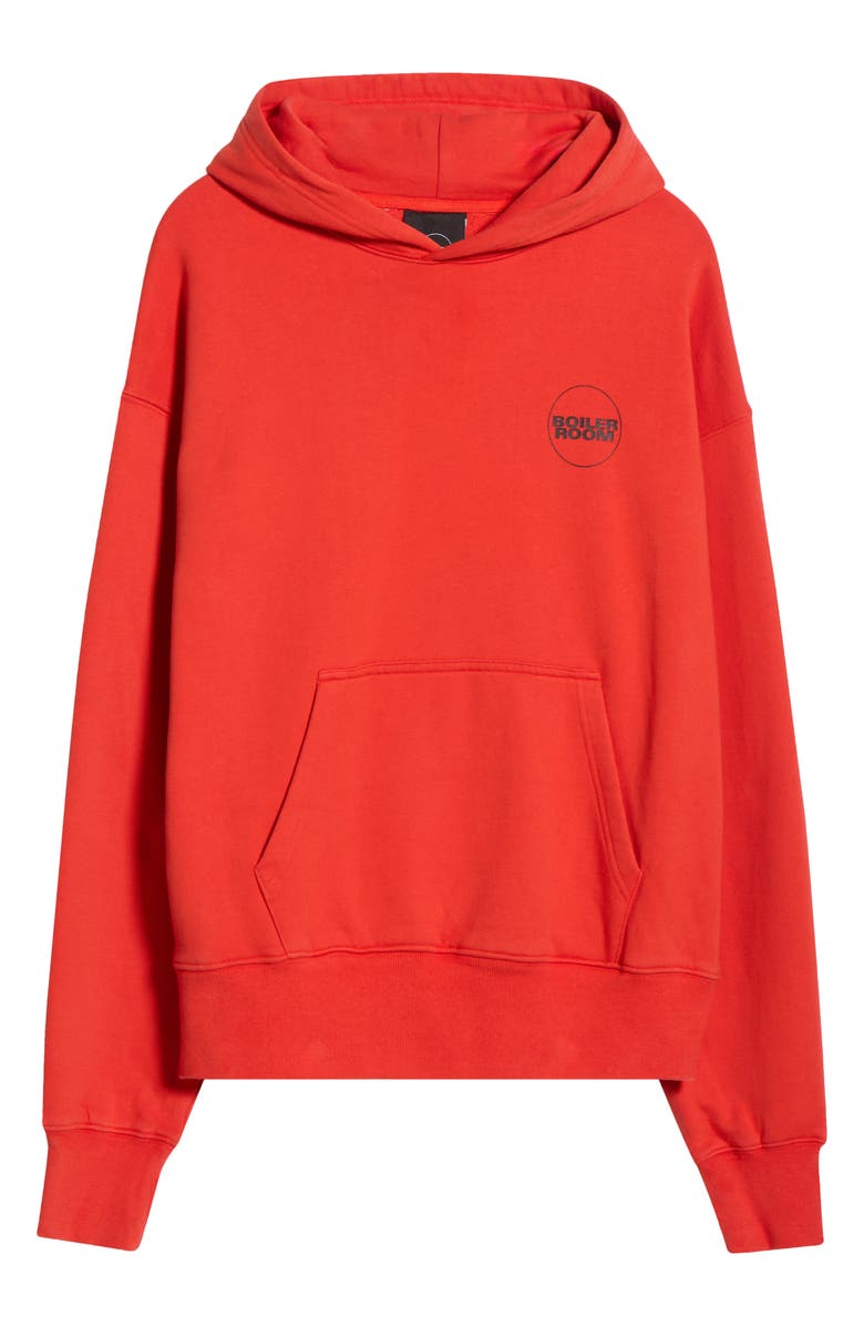 BOILER ROOM Core Oversize Logo Hoodie, Alternate, color, Red
