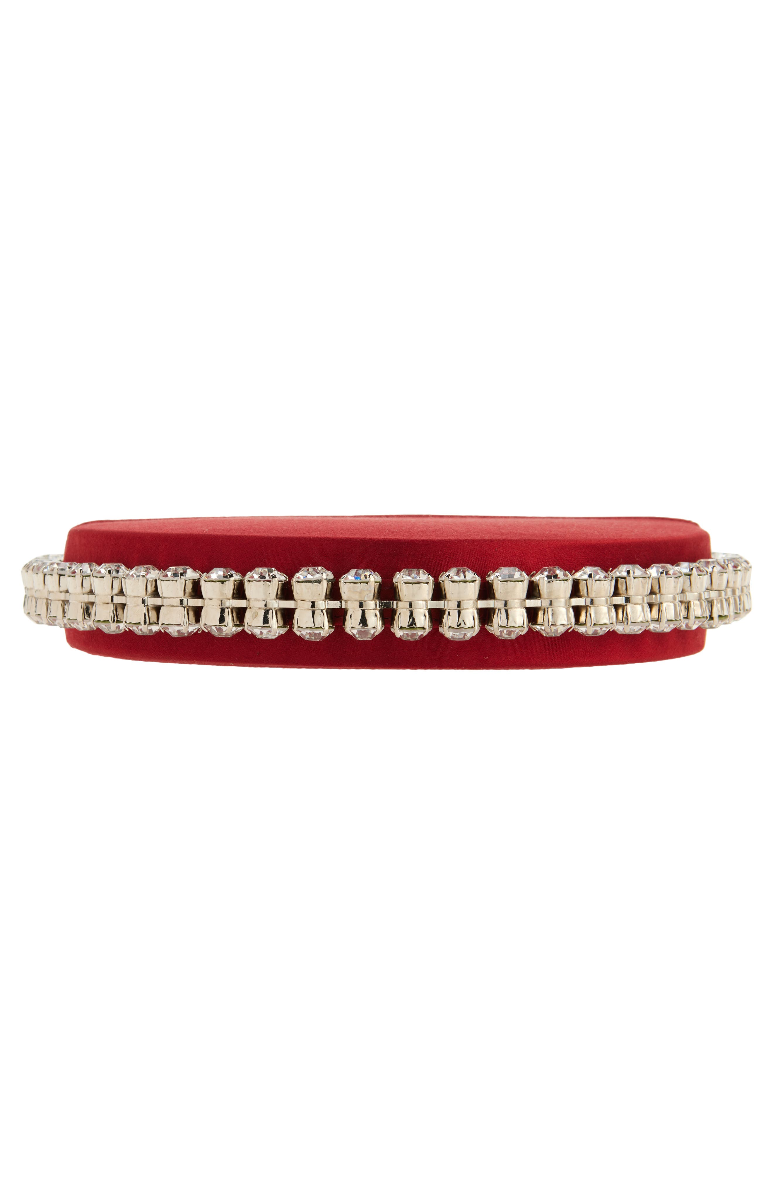 L’alingi Eternity Embellished Satin Clutch, Alternate, color, 