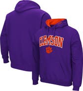 COLOSSEUM Men's Colosseum Purple Clemson Tigers Arch & Logo 3.0 Pullover Hoodie