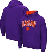 COLOSSEUM Men's Colosseum Purple Clemson Tigers Arch & Logo 3.0 Pullover Hoodie