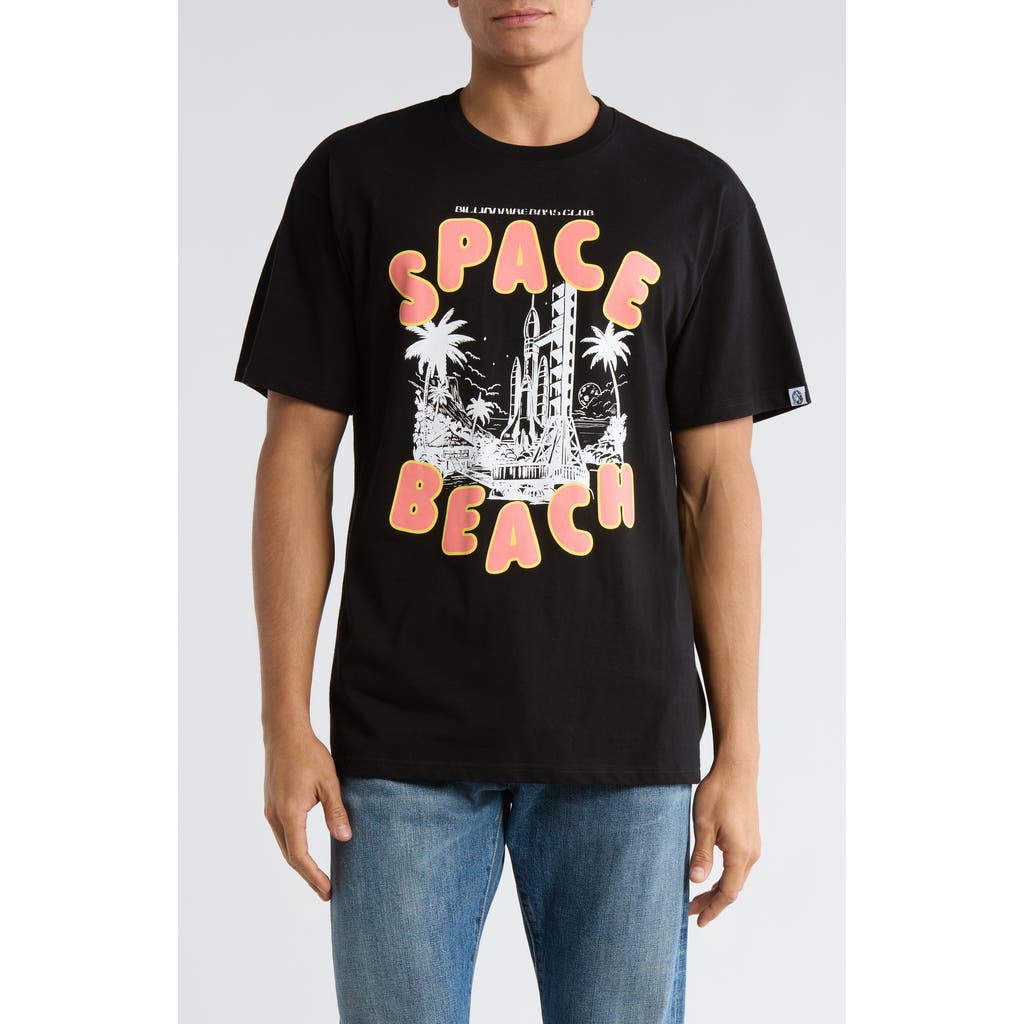 Billionaire Boys Club Space Beach Graphic Short Sleeve T-shirt In Black