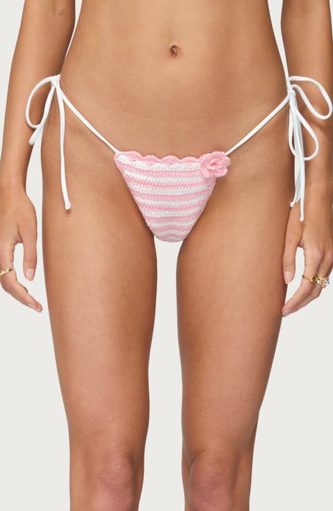 Azalea Crochet String Bikini Bottoms