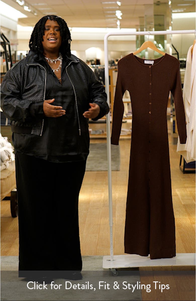 Marshall Long Sleeve Rib Knit Maxi Dress, sales video thumbnail