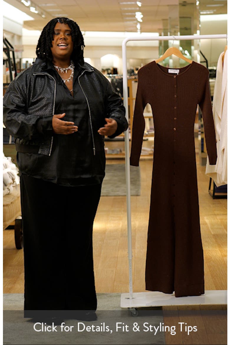 Marshall Long Sleeve Rib Knit Maxi Dress video