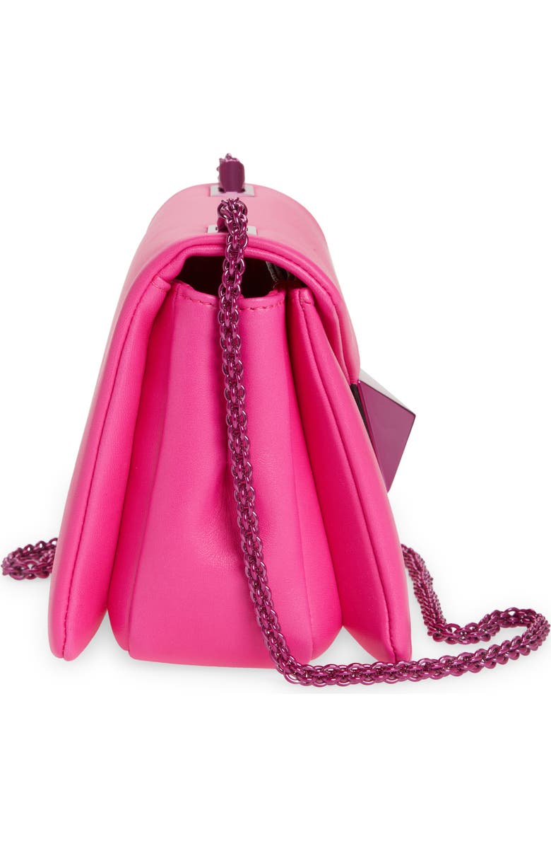 Valentino Garavani Small One Stud PP Pink Leather Shoulder Bag, Alternate, color,