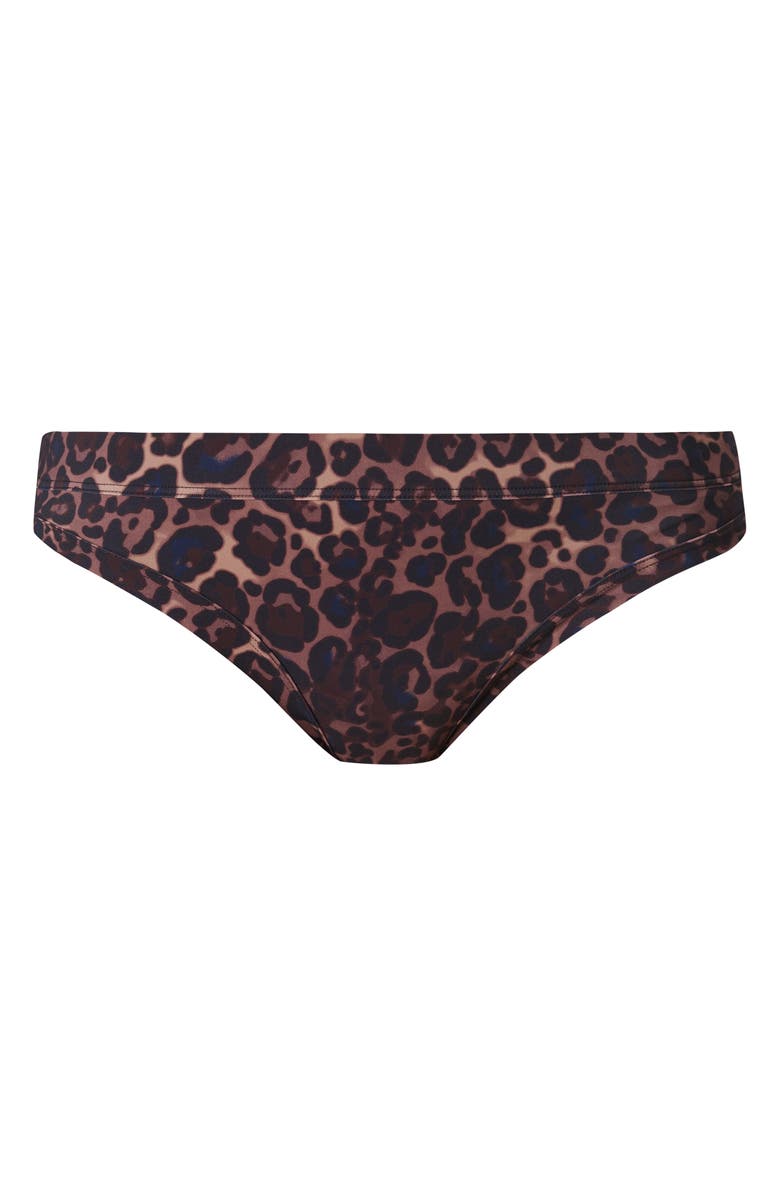 Sweaty Betty Core Bikini Bottoms, Alternate, color, Blue Pop Wild Leopard Print