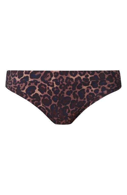 Shop Sweaty Betty Core Bikini Bottoms In Blue Pop Wild Leopard Print