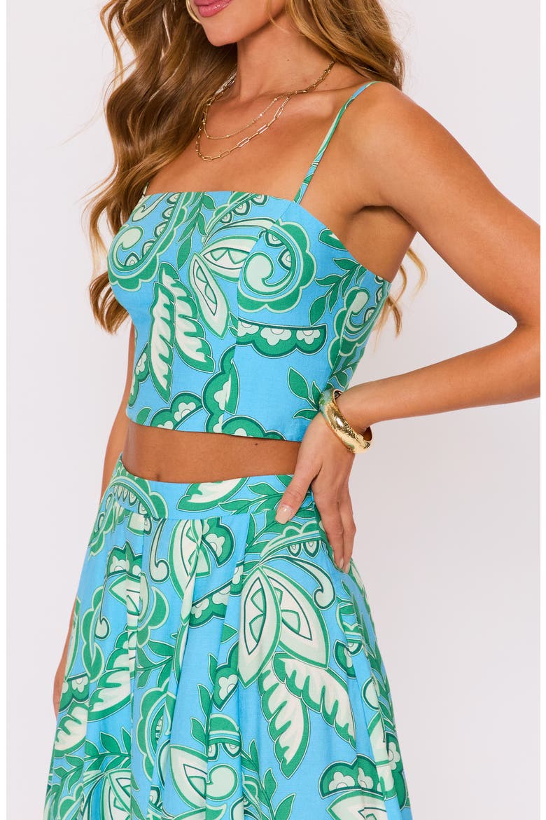 Florence Floral Crop Tank Top, Alternate, color, BLUE
