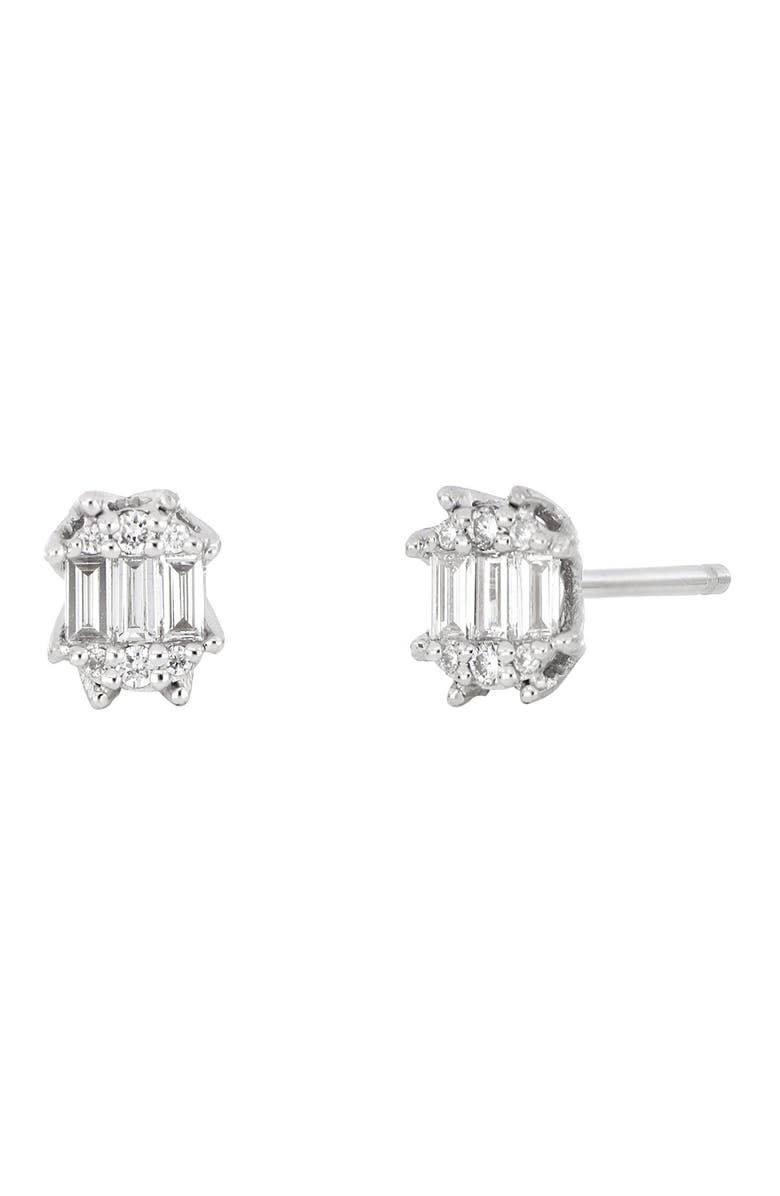 Bony Levy 18k White Gold Petite Gatsby Stud Earrings - 0.18 ctw, Main, color,