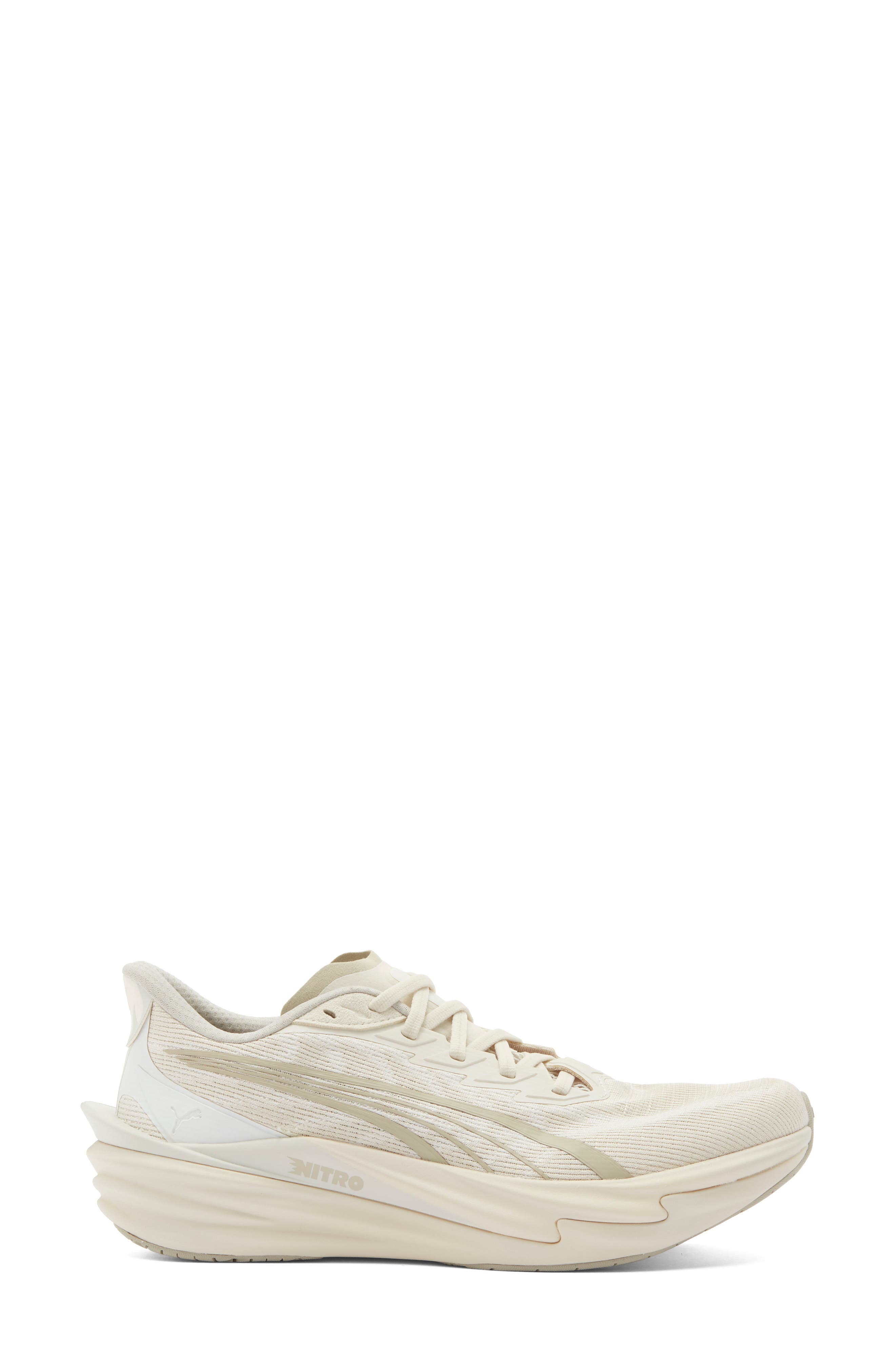 PUMA Deviate Nitro 4 Running Shoe, Alternate, color, Alpine Snow/ Warm White