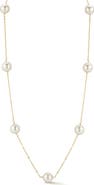 GLAZE JEWELRY 8mm Freshwater Pearl Station Necklace