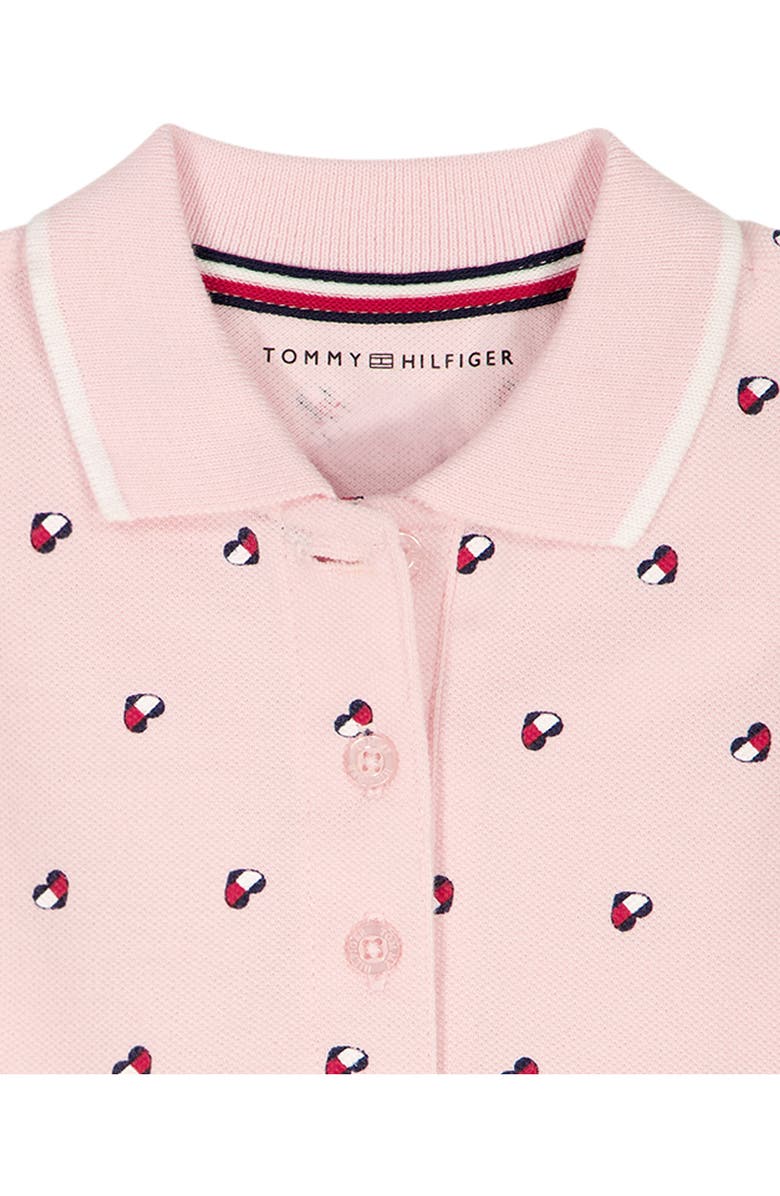 Tommy Hilfiger Heart Polo Dress & Bloomers Set, Alternate, color, Dark Pink