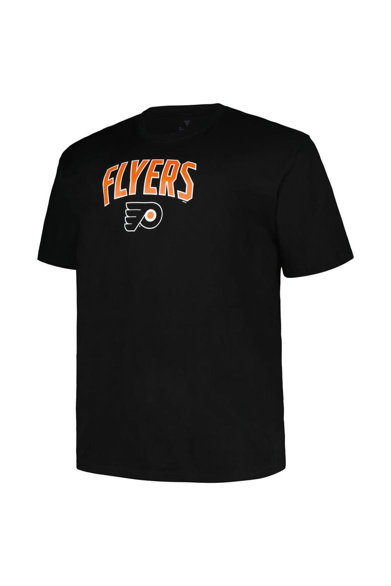 Men's Profile Black Philadelphia Flyers Big & Tall Arch Over Logo T-Shirt, Alternate, color, Black