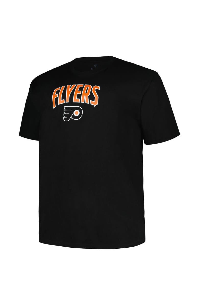 PROFILE Men's Profile Black Philadelphia Flyers Big & Tall Arch Over Logo T-Shirt, Alternate, color, 