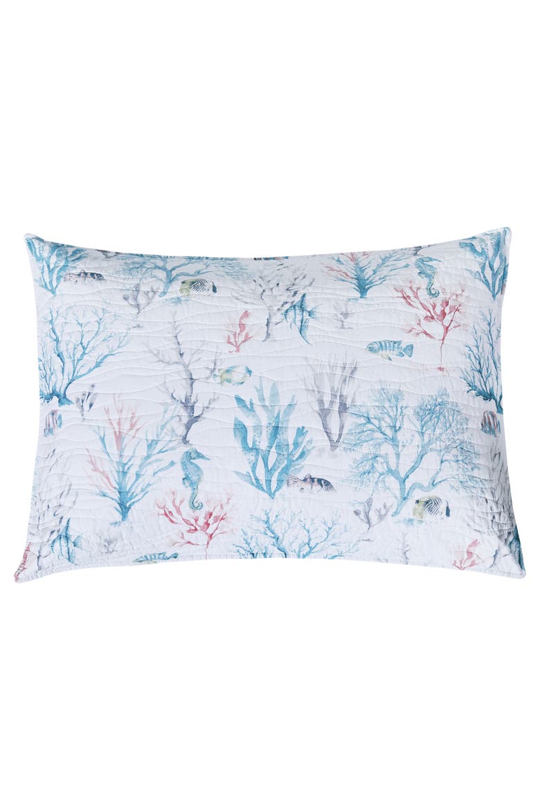 St. Vincent Coastal Beach Cotton Quilt Set  - Reversible and Machine Washable, Alternate, color, Blue
