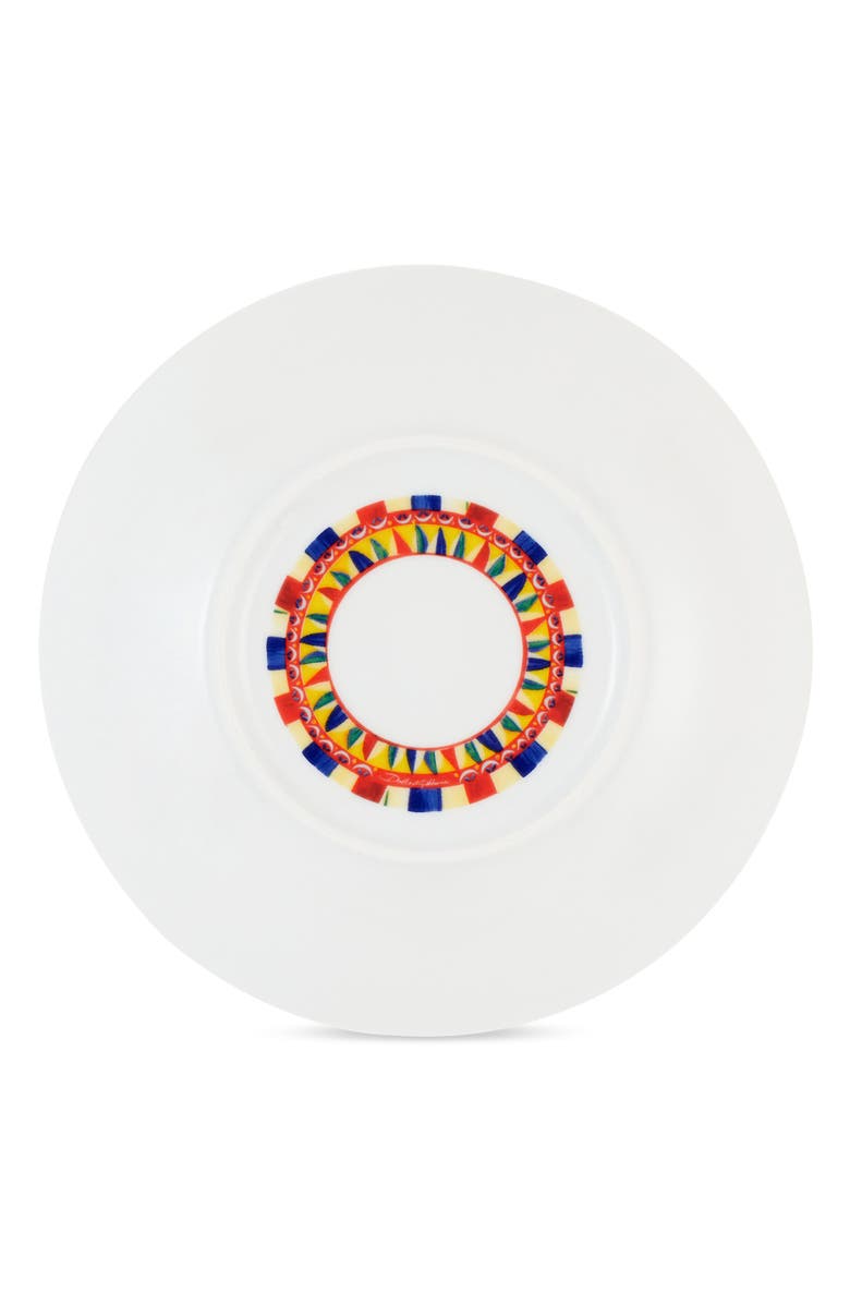 Dolce&Gabbana Set of 2 Carretto Lemon Porcelain Soup Bowls, Alternate, color, Blue