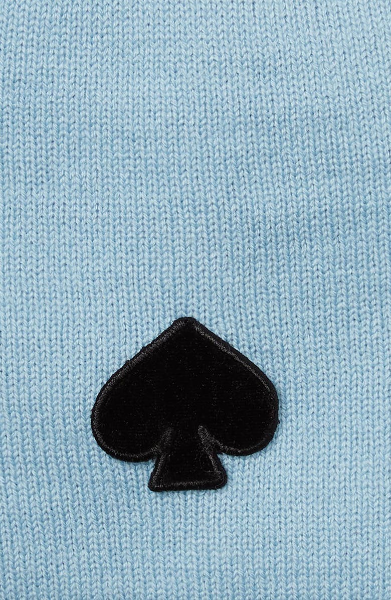 Kate Spade New York flocked spade beanie, Alternate, color, 