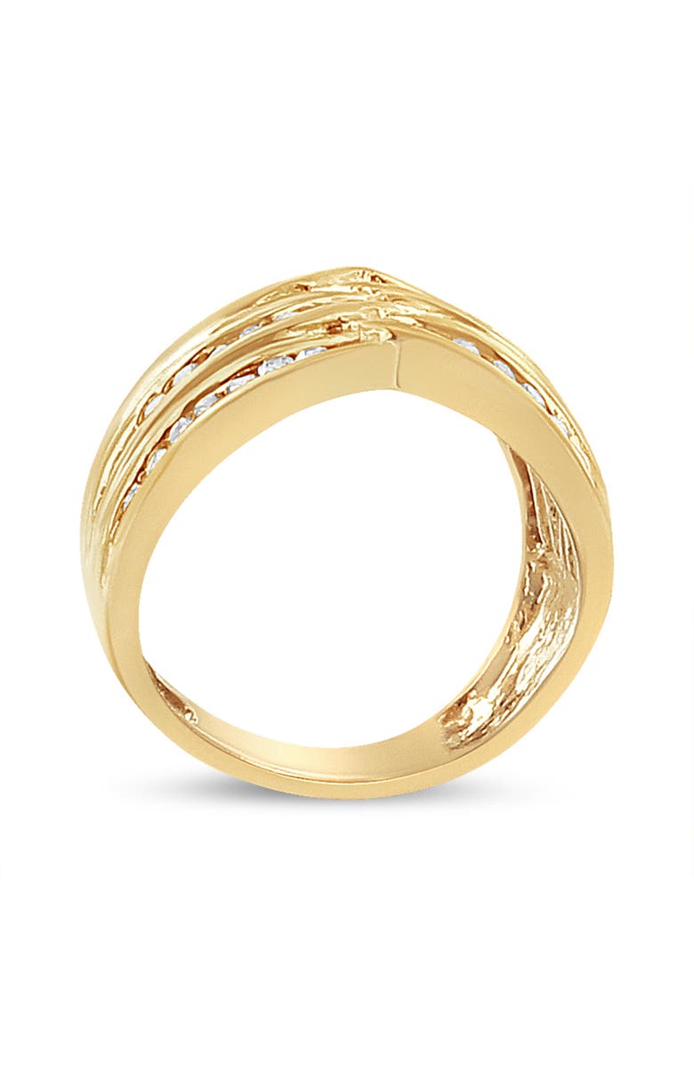 Haus of Brilliance 10K Yellow Gold Plated Silver 1 1/2 Cttw Diamond Channel Band Ring, Alternate, color, Yellow Gold Over Silver