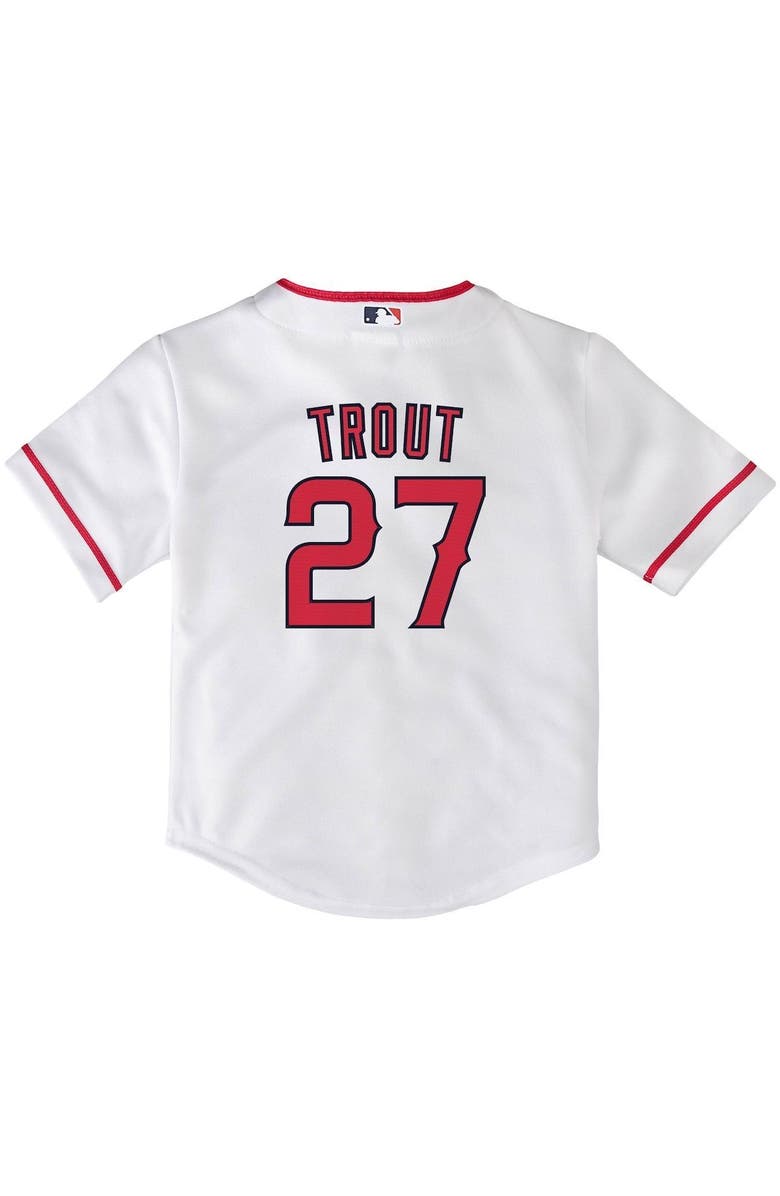 Nike Toddler Nike Mike Trout White Los Angeles Angels Home Replica Player Jersey, Alternate, color,