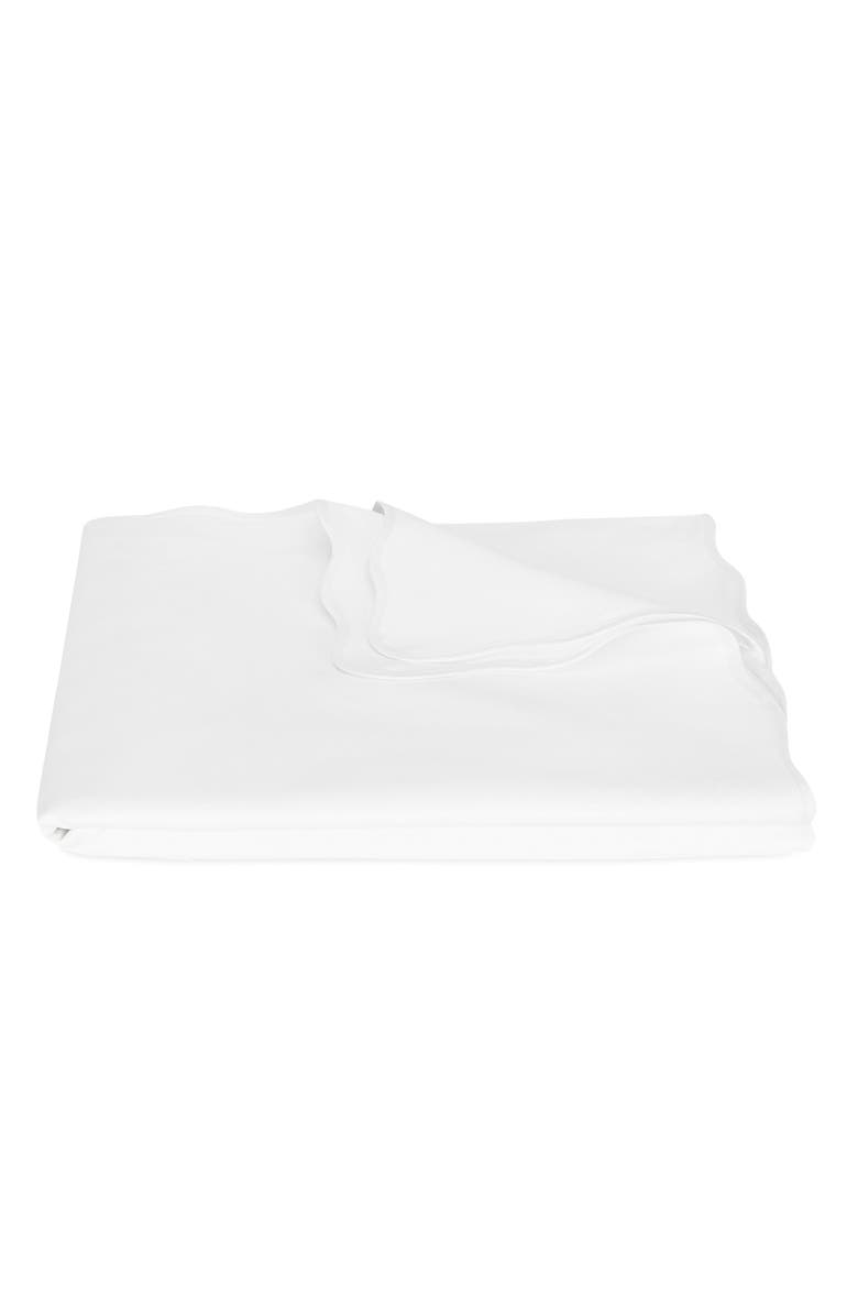 Matouk Camilla Piqué Coverlet, Main, color, White
