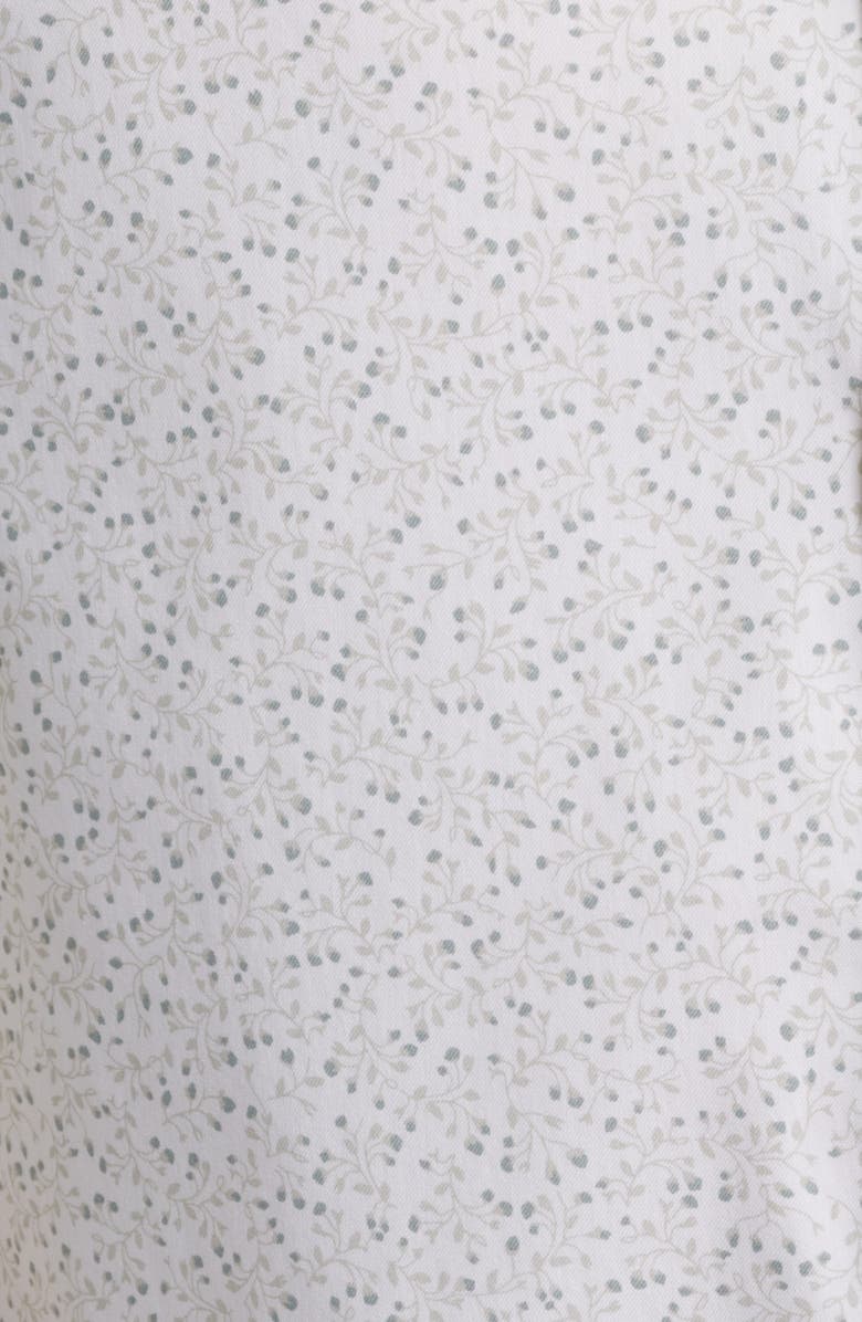 Nordstrom Floral Short Sleeve Stretch Button-Up Shirt, Alternate, color, White Tiny Floral