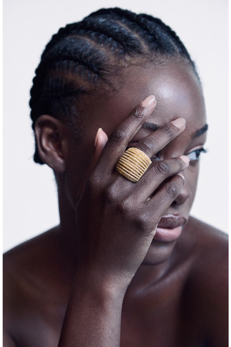 Etoile Statement Ring, Alternate, color, Gold