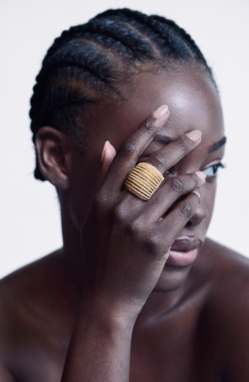Kellery Etoile Statement Ring In Gold