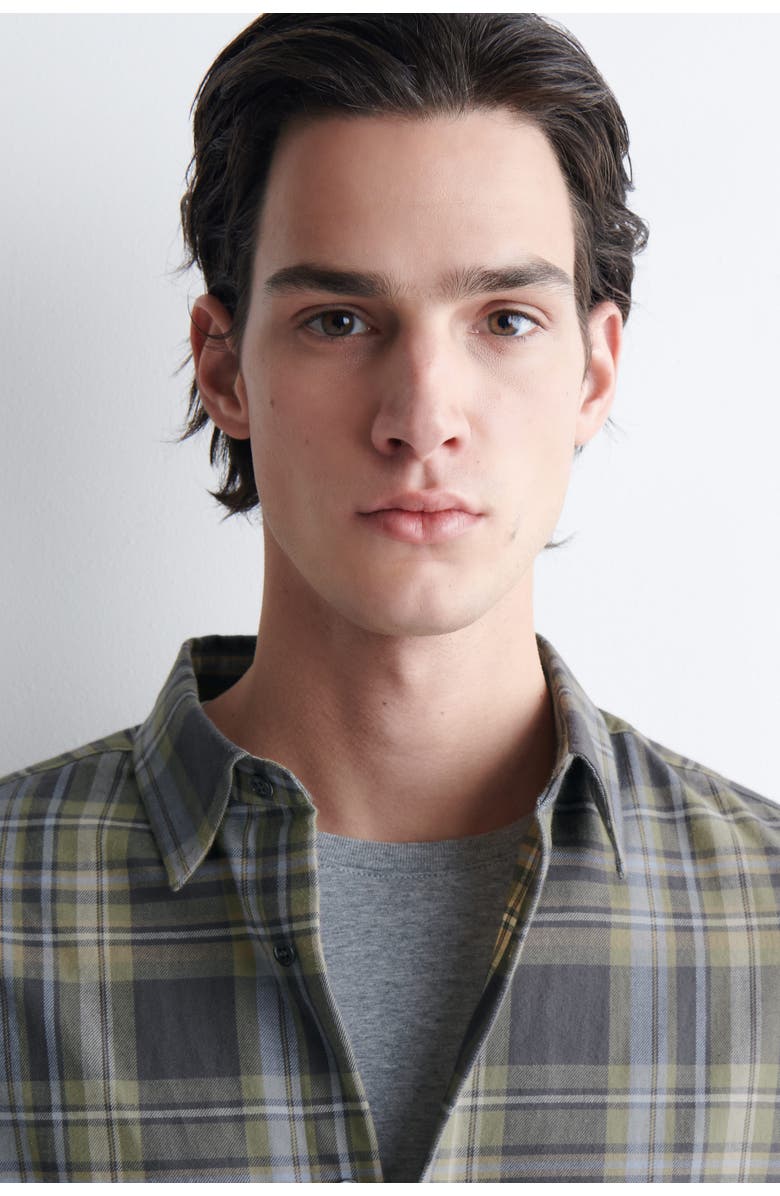 COS Checked Cotton-Twill Shirt, Alternate, color, Gray / Brown / Checked