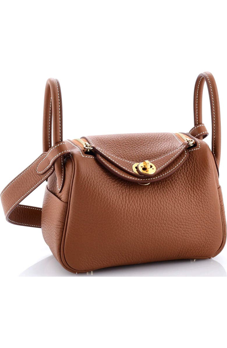 Pre-Owned Hermes Lindy Bag Clemence Mini, Alternate, color, Gold