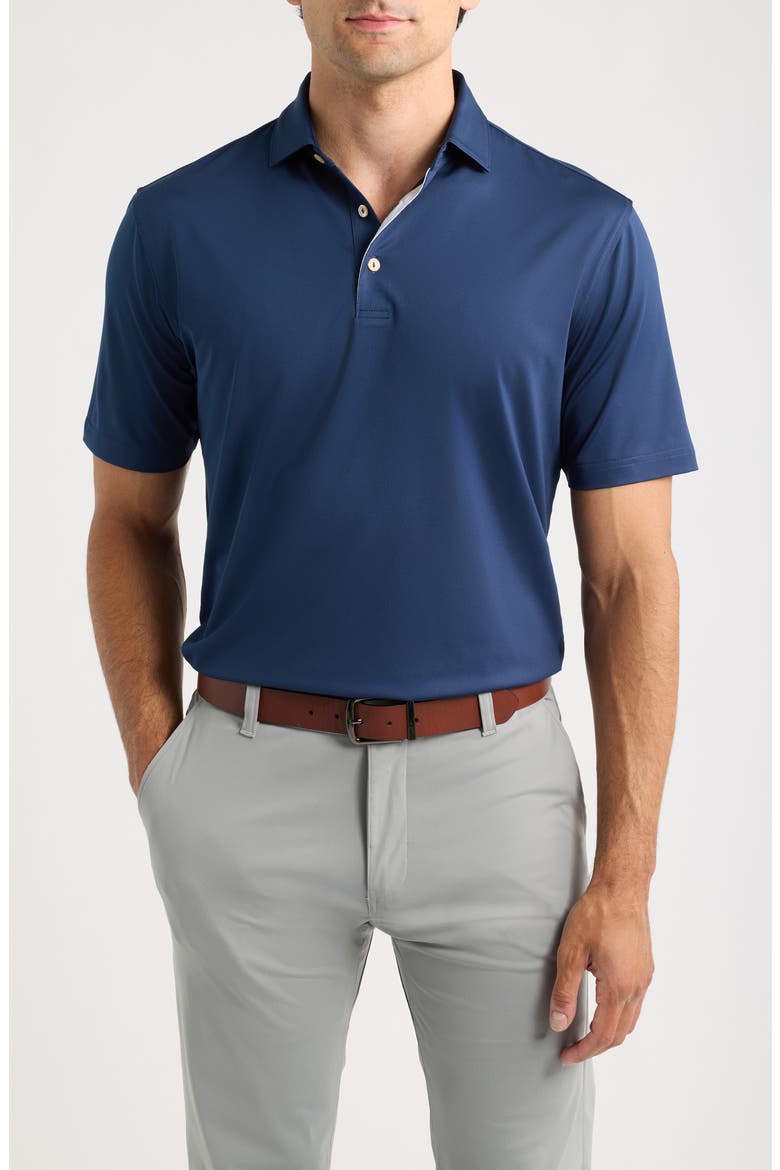 Solid Summer Comfort Performance Jersey Polo, Main, color, NAVY