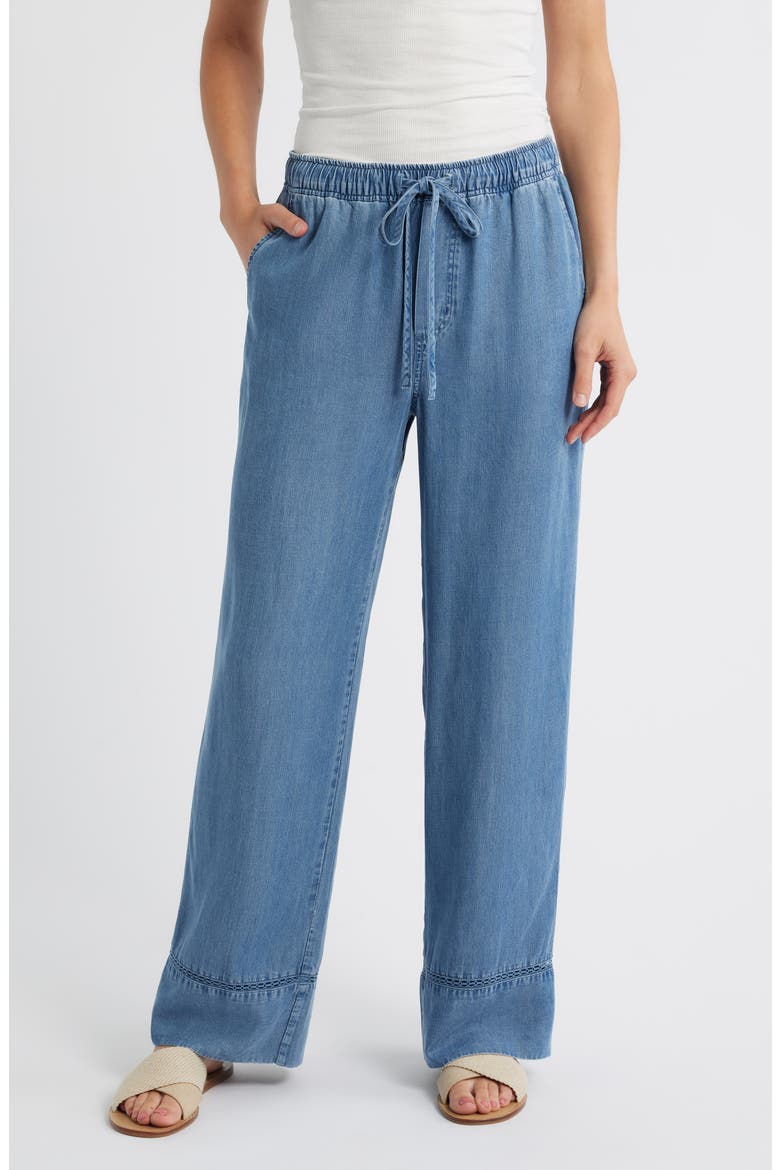 Ladder Trim Drawstring Pants, Main, color, WINTER TIDES WASH
