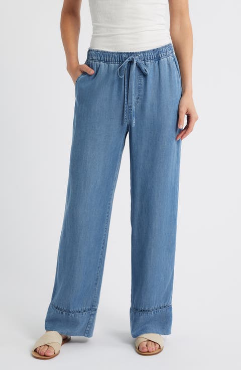 Ladder Trim Drawstring Pants