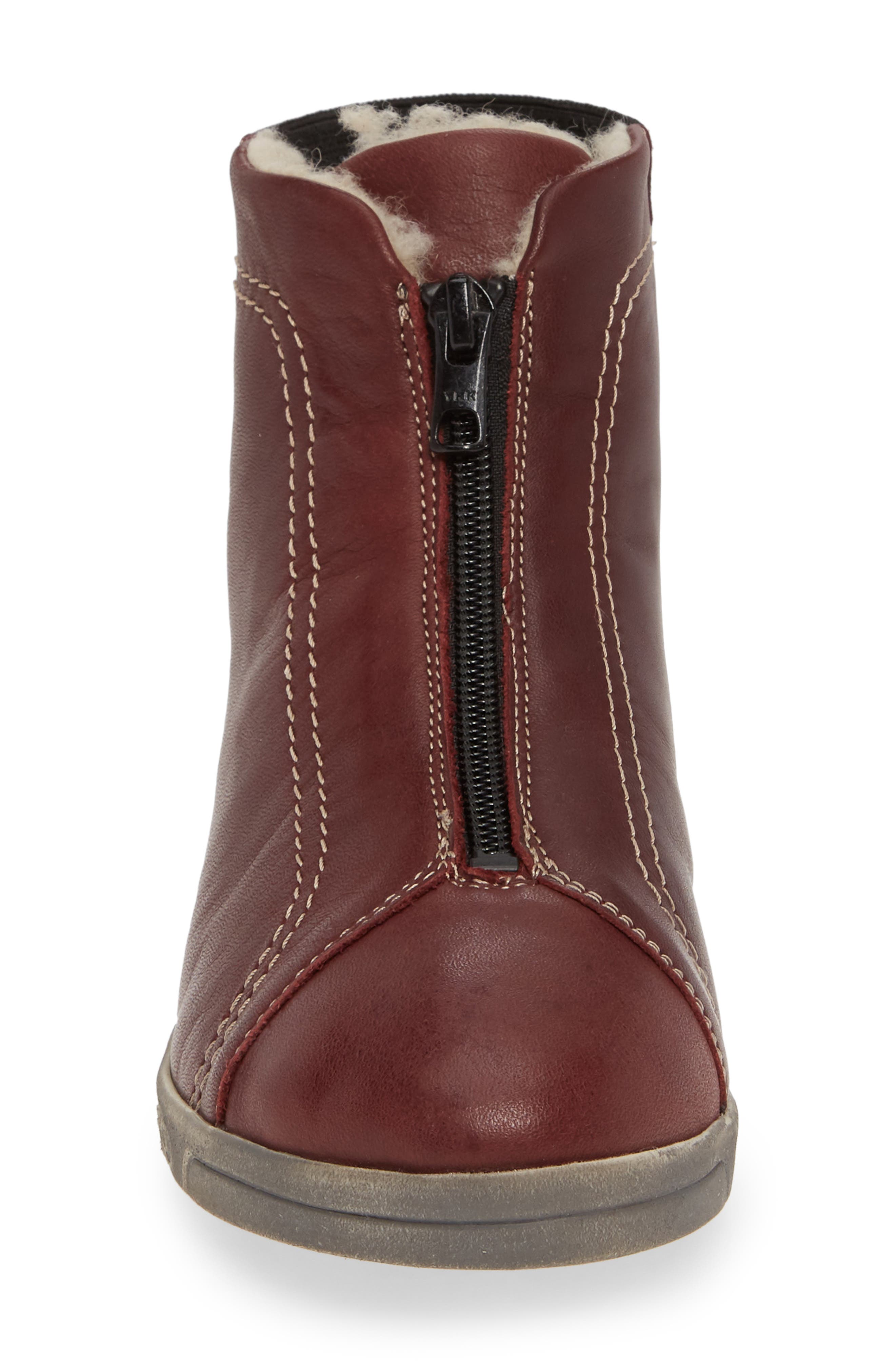 Amiga Wool Lined Bootie, Alternate, color, PURPLE LEATHER