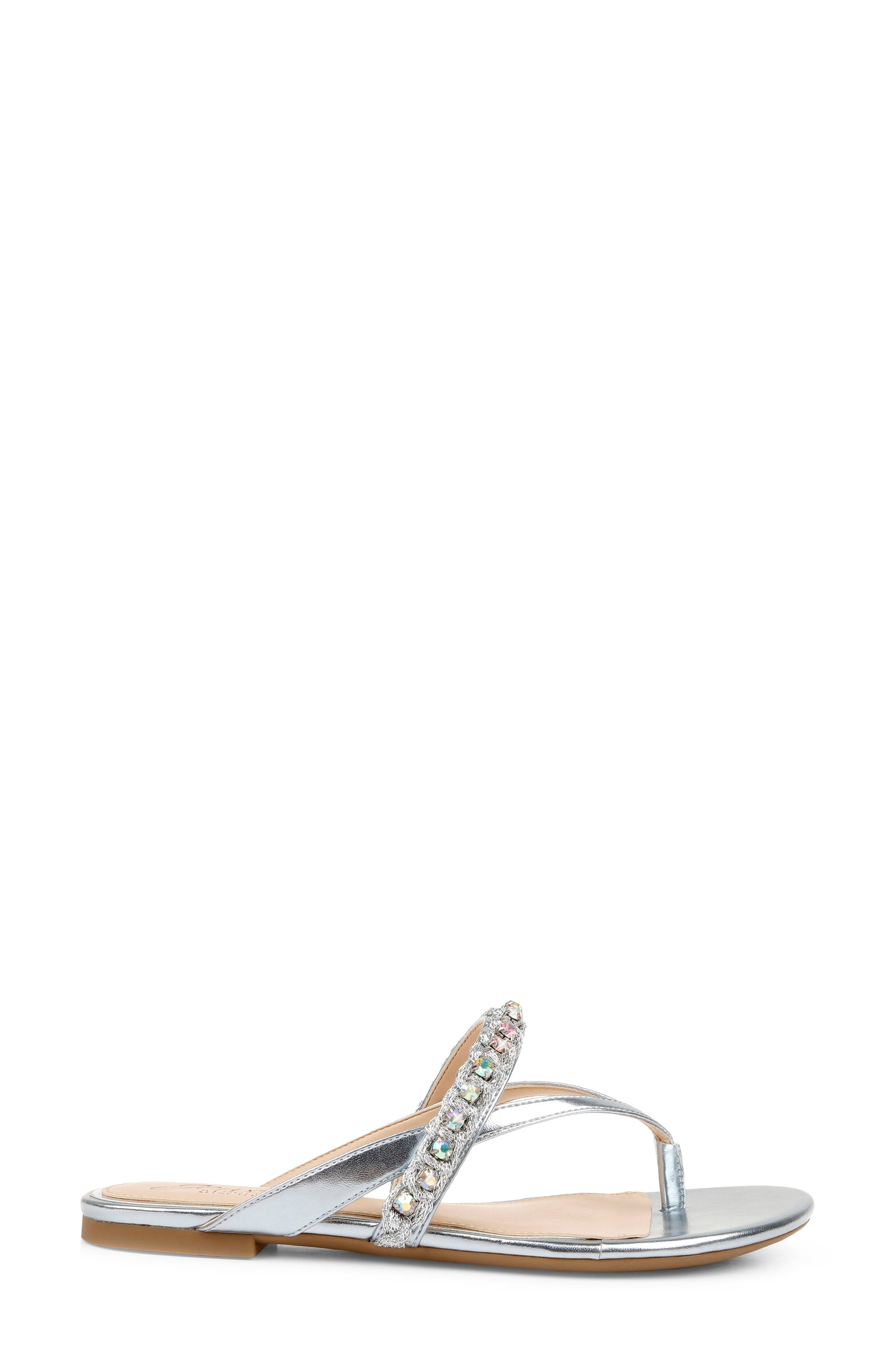 Jewel Badgley Odina Flip Flop, Alternate, color, SKY BLUE METALLIC