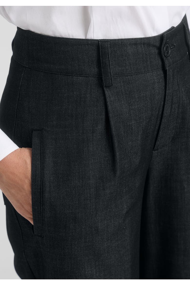 Slubbed Denim Trouser, Alternate, color, BLACK