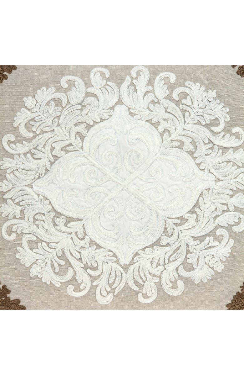 PARKLAND COLLECTION Pilar Traditional Throw Pillow, Alternate, color, Beige