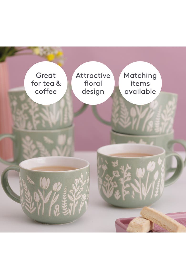 In The Meadow Green Tulip Mug 13.5oz, Alternate, color, Green