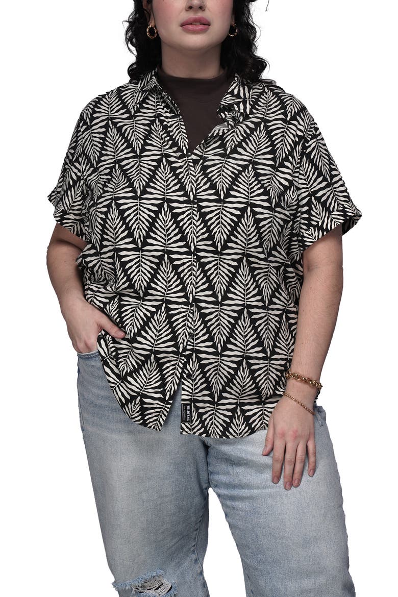 The Empower Button Up, Alternate, color, FERN MAZE BLACK/WHITE