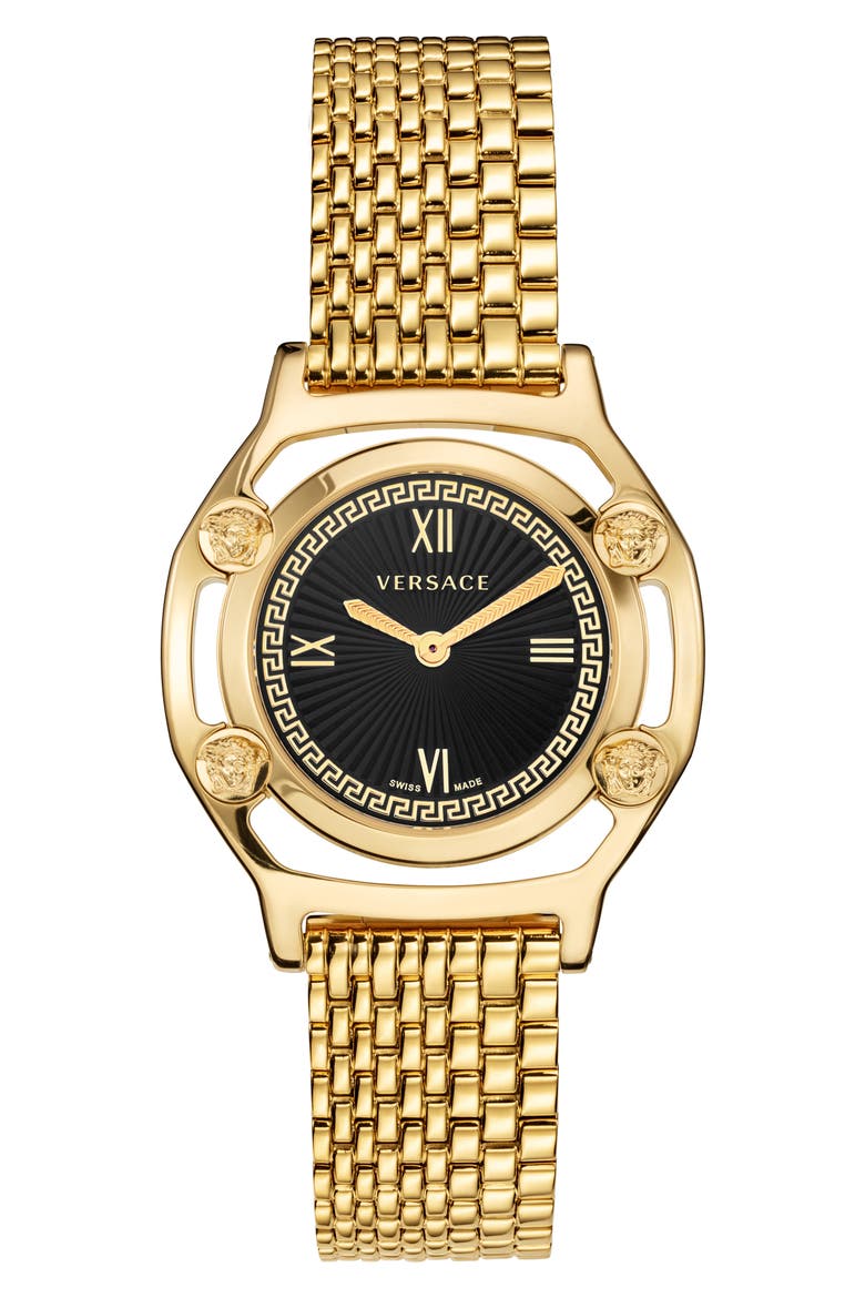 Medusa Frame Bracelet Watch, 36mm, Main, color, GOLD