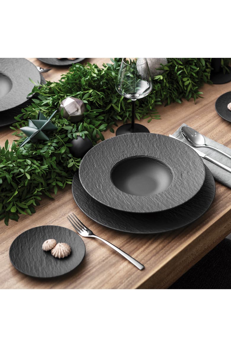 Manufacture Rock Bread & Butter Plate, Alternate, color, black