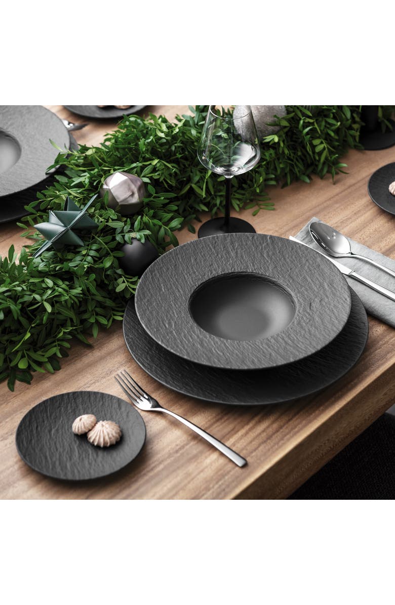 Villeroy & Boch Manufacture Rock Bread & Butter Plate, Alternate, color, Black
