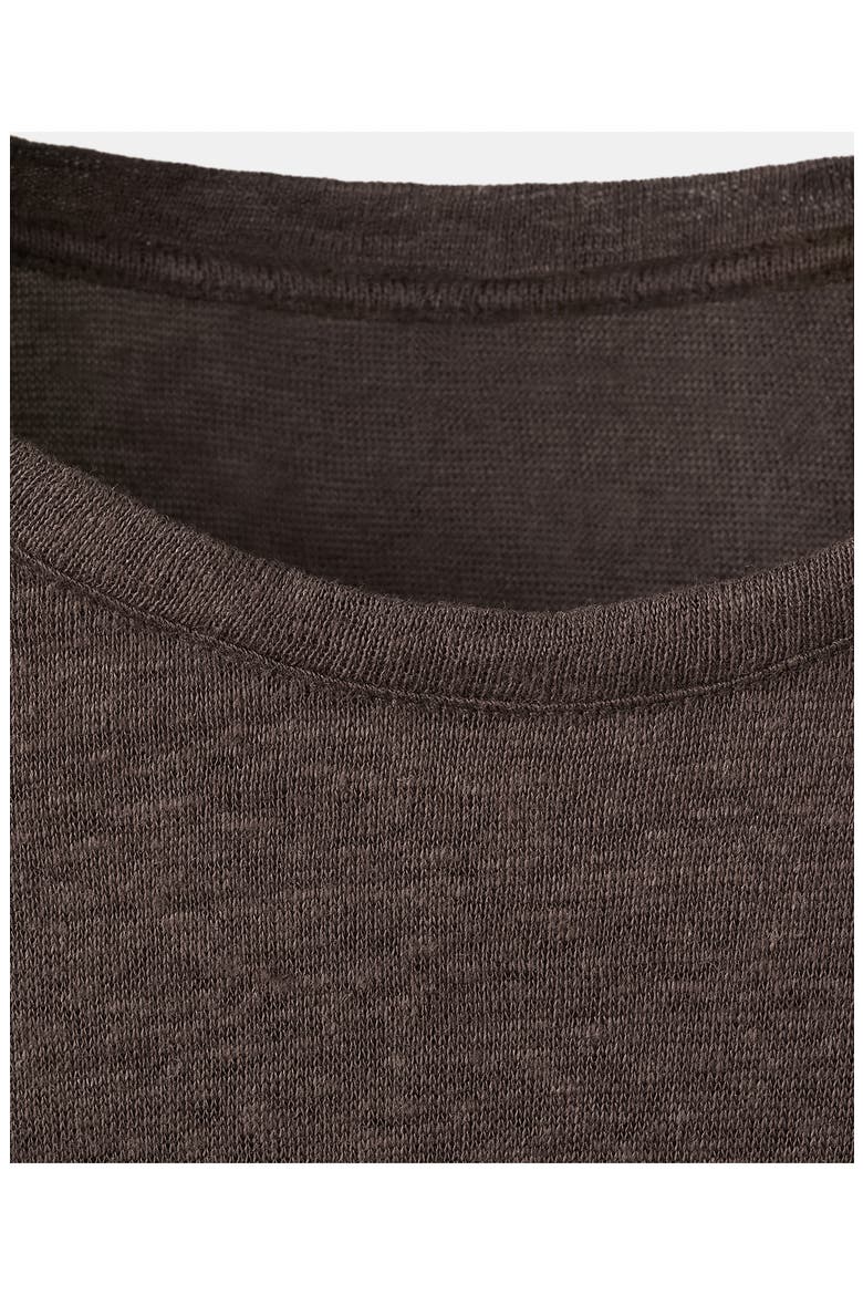 Linen T-Shirt, Alternate, color, BROWN