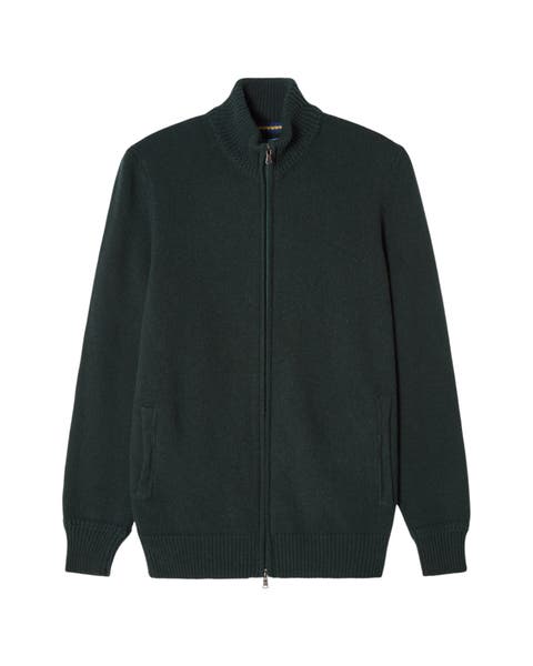 Graham Cashmere Blend Full Zip Sweater