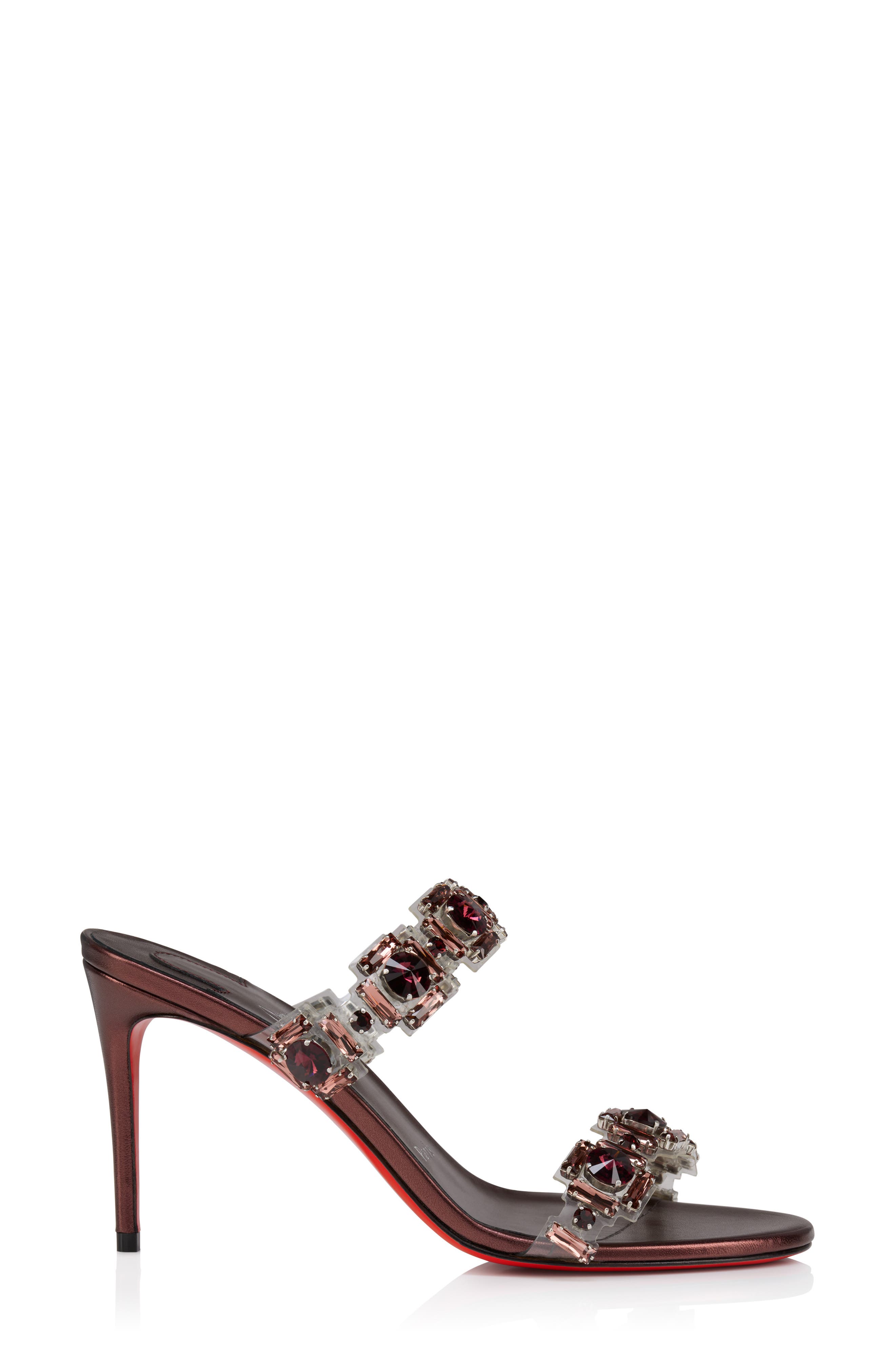 Christian Louboutin Just Jewel Crystal Embellished Stiletto Sandal, Alternate, color, Vers Palacy/ Lin Palacy